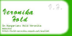 veronika hold business card